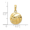 Gold Polished Volleyball Pendants
