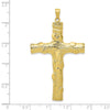 10k Large Textured Cross Pendant