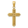 Gold Beveled Cross Pendant