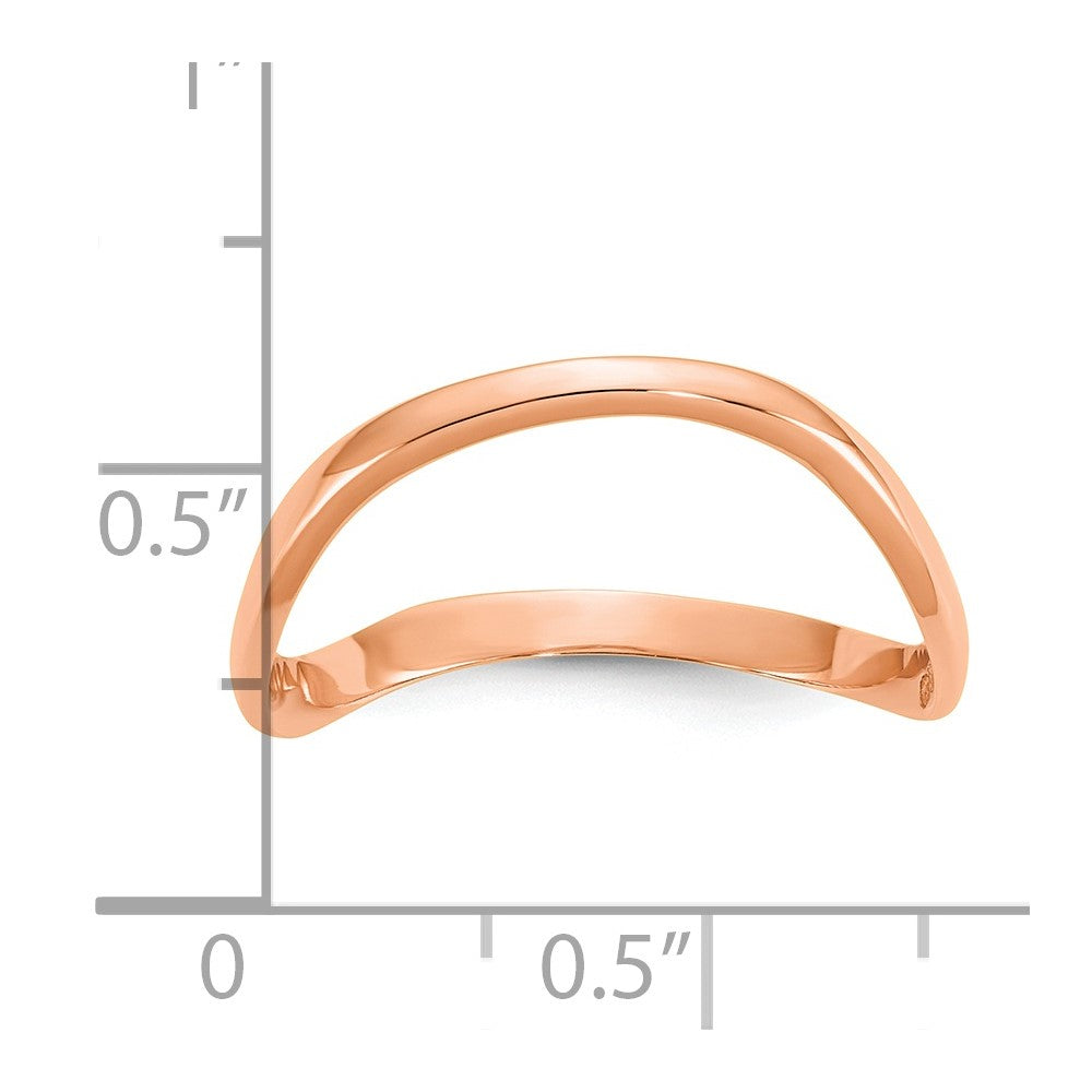 Gold Polished Wave Thumb Rings