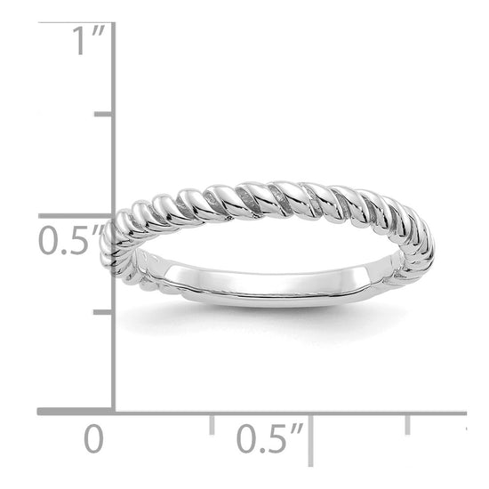 Gold Polished Twisted Band Ring