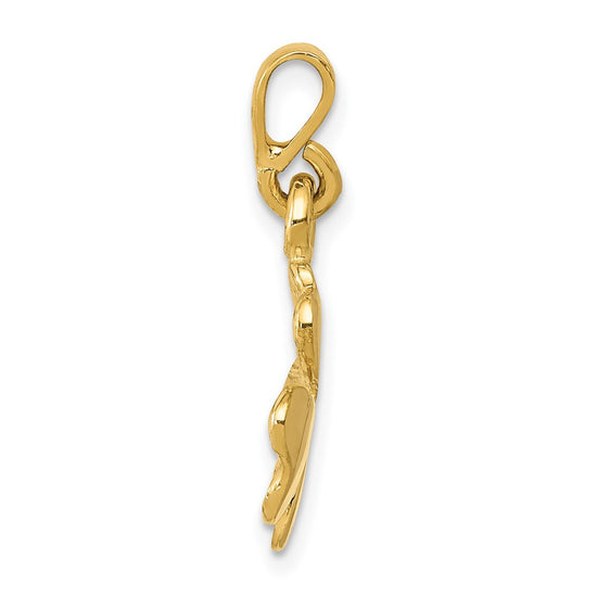 Gold Polished Clover Pendants