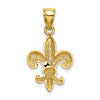 Gold Polished Flue de lis Pendants