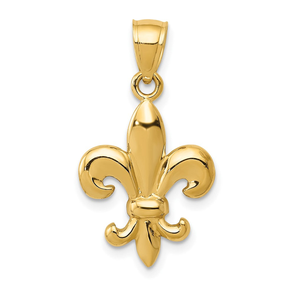 Gold Polished Flue de lis Pendants