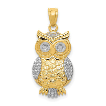Gold Polished Owl Pendants