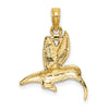 Gold Polished Hummingbird Pendants