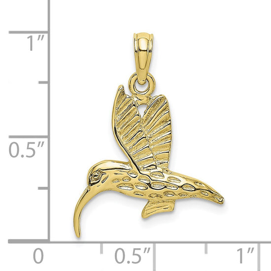 Gold Polished Hummingbird Pendants