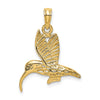 Gold Polished Hummingbird Pendants