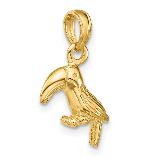 Gold Polished Bird Pendants