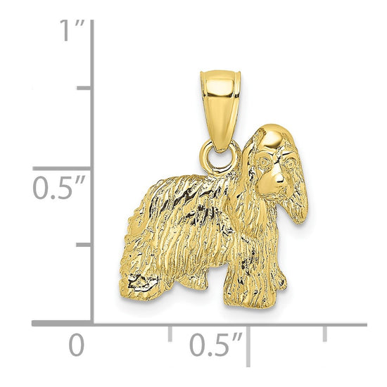Gold Polished Dog Pendants