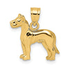 Gold Polished Dog Pendants