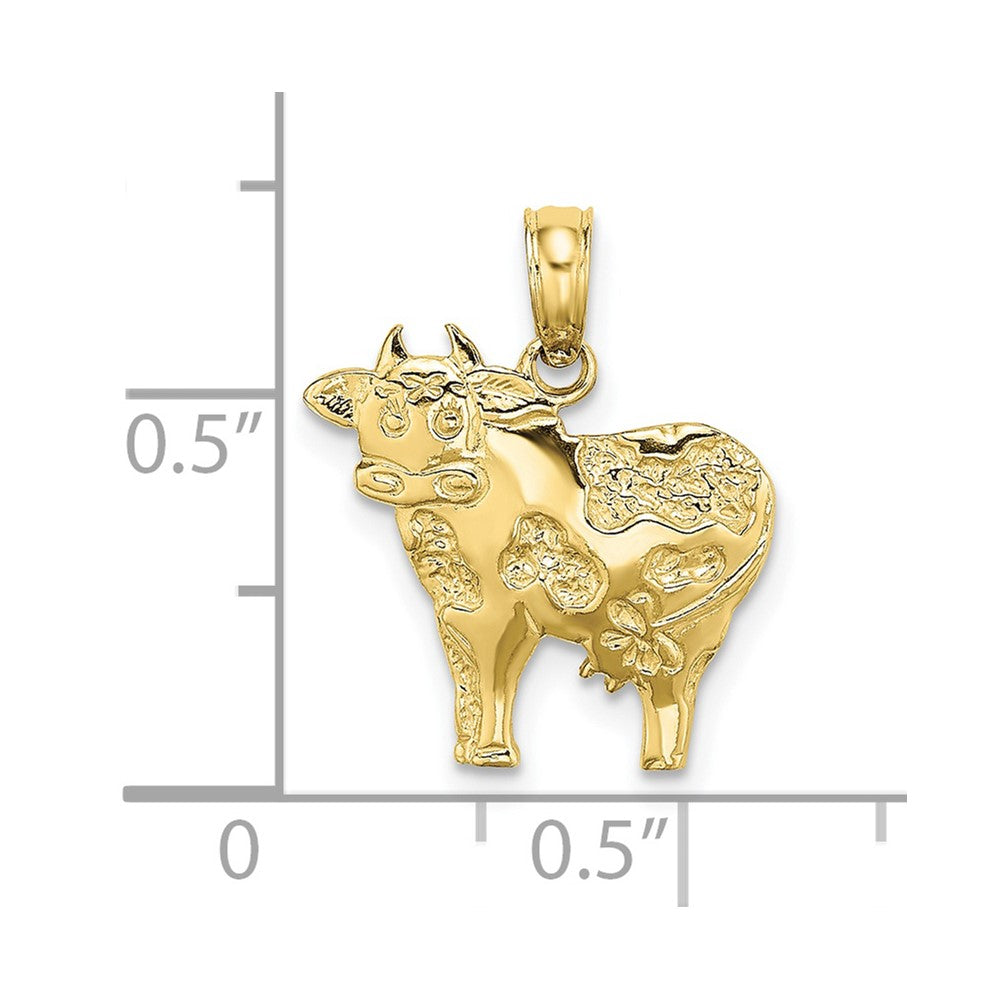 Gold Polished Cow Pendants