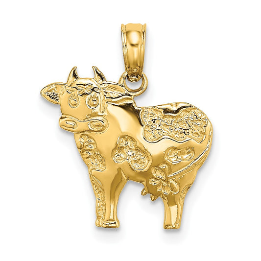 Gold Polished Cow Pendants