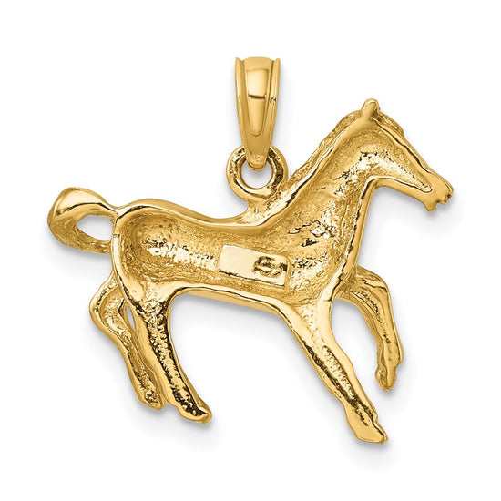Gold Polished Horse Pendants