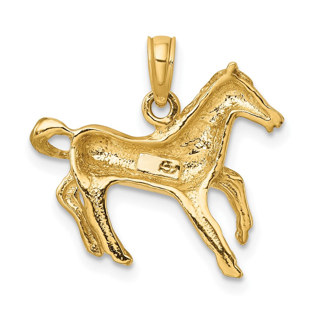 Gold Polished Horse Pendants