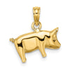 Gold Polished Farm Animal Pendants