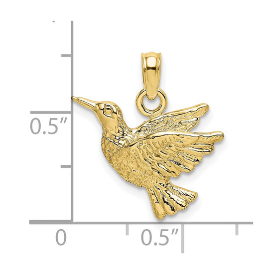 Gold Polished Hummingbird Pendants