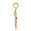 10K Textured Sitting Cat Charm