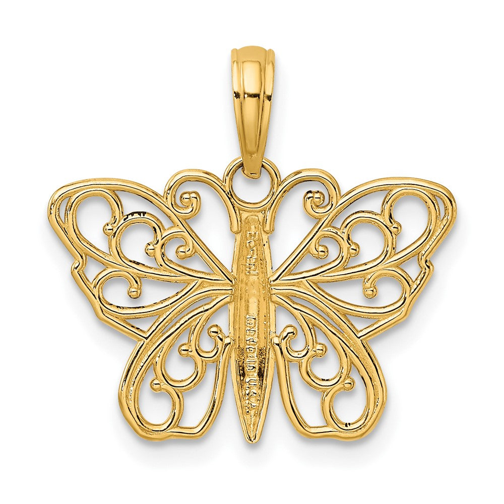 Gold Polished Butterfly PendantsK