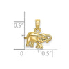 10K Polished Small Elephant Charm