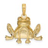 10K Textured Sitting Frog Charm