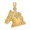 Gold Polished Horse Pendants