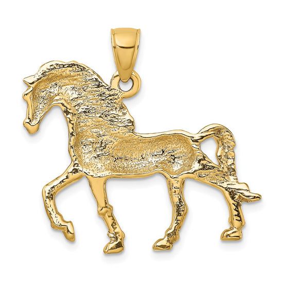 Gold Polished Horse Pendants
