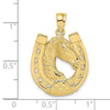 Gold Polished Horse Pendants