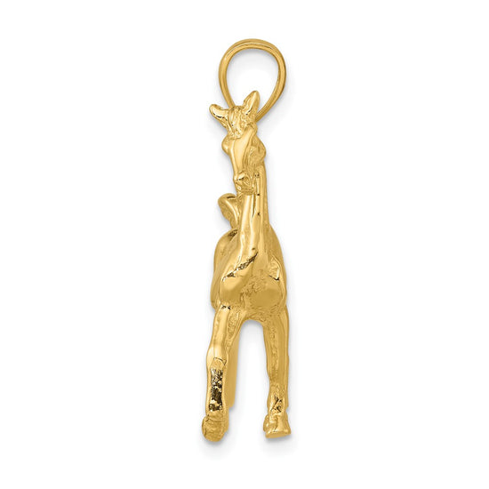 Gold Polished Horse Pendants