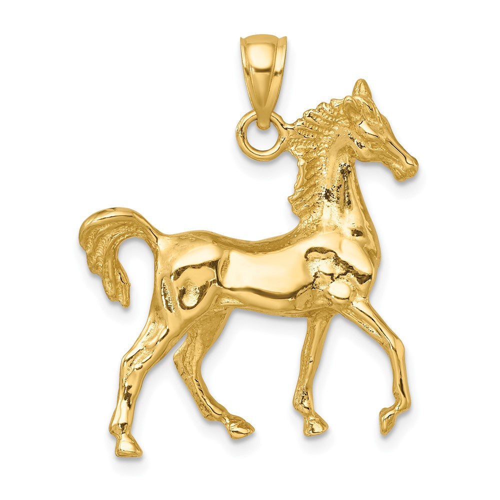 Gold Polished Horse Pendants