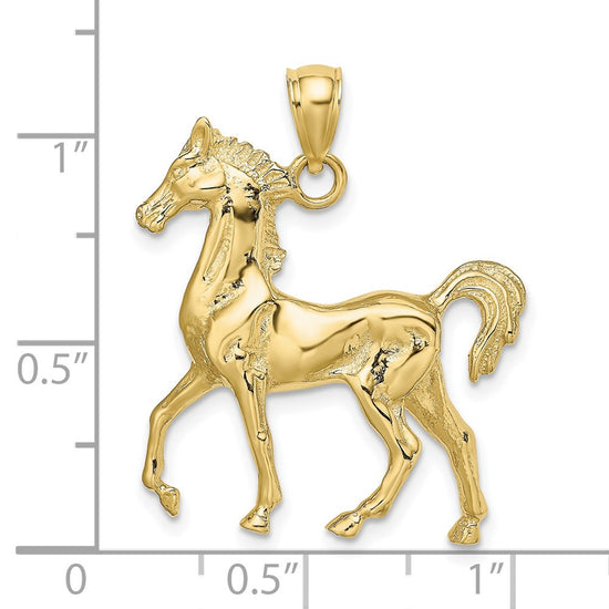 Gold Polished Horse Pendants