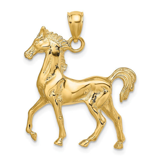 Gold Polished Horse Pendants