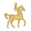 Gold Polished Horse Pendants