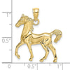 Gold Polished Horse Pendants