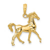 Gold Polished Horse Pendants