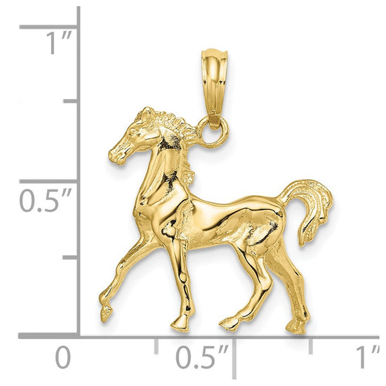 Gold Polished Horse Pendants