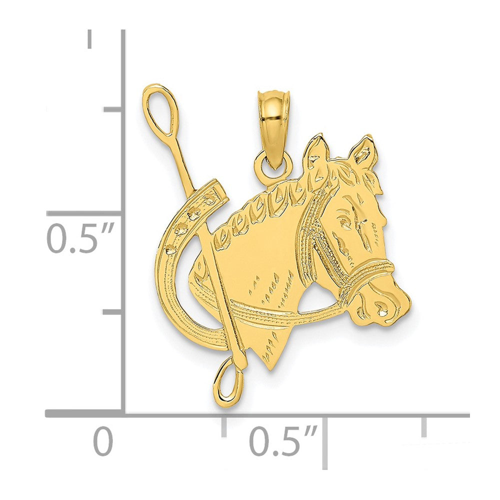 Gold Polished Horse Pendants