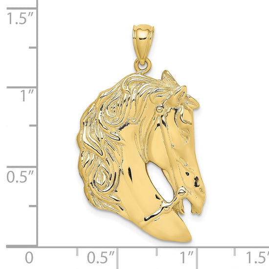 Gold Polished Horse Pendants