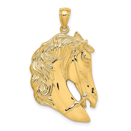 Gold Polished Horse Pendants