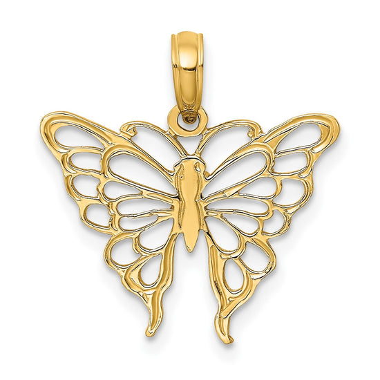 Gold Polished Butterfly Pendants
