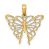 Gold Polished Butterfly Pendants