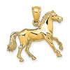 Gold Polished Horse Pendants