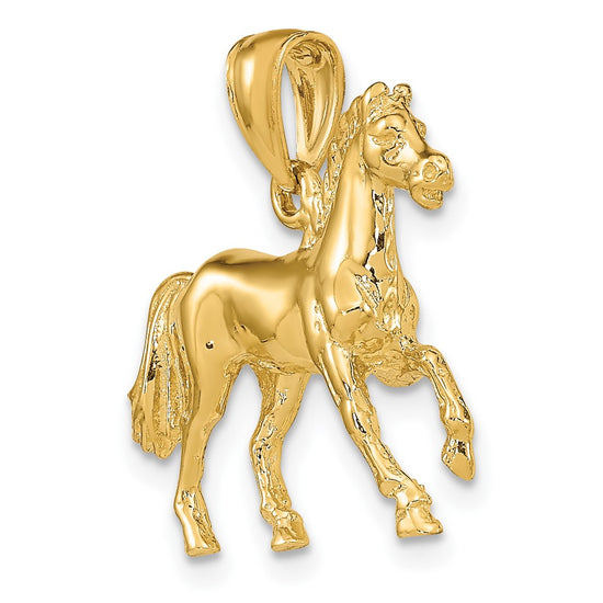 Gold Polished Horse Pendants