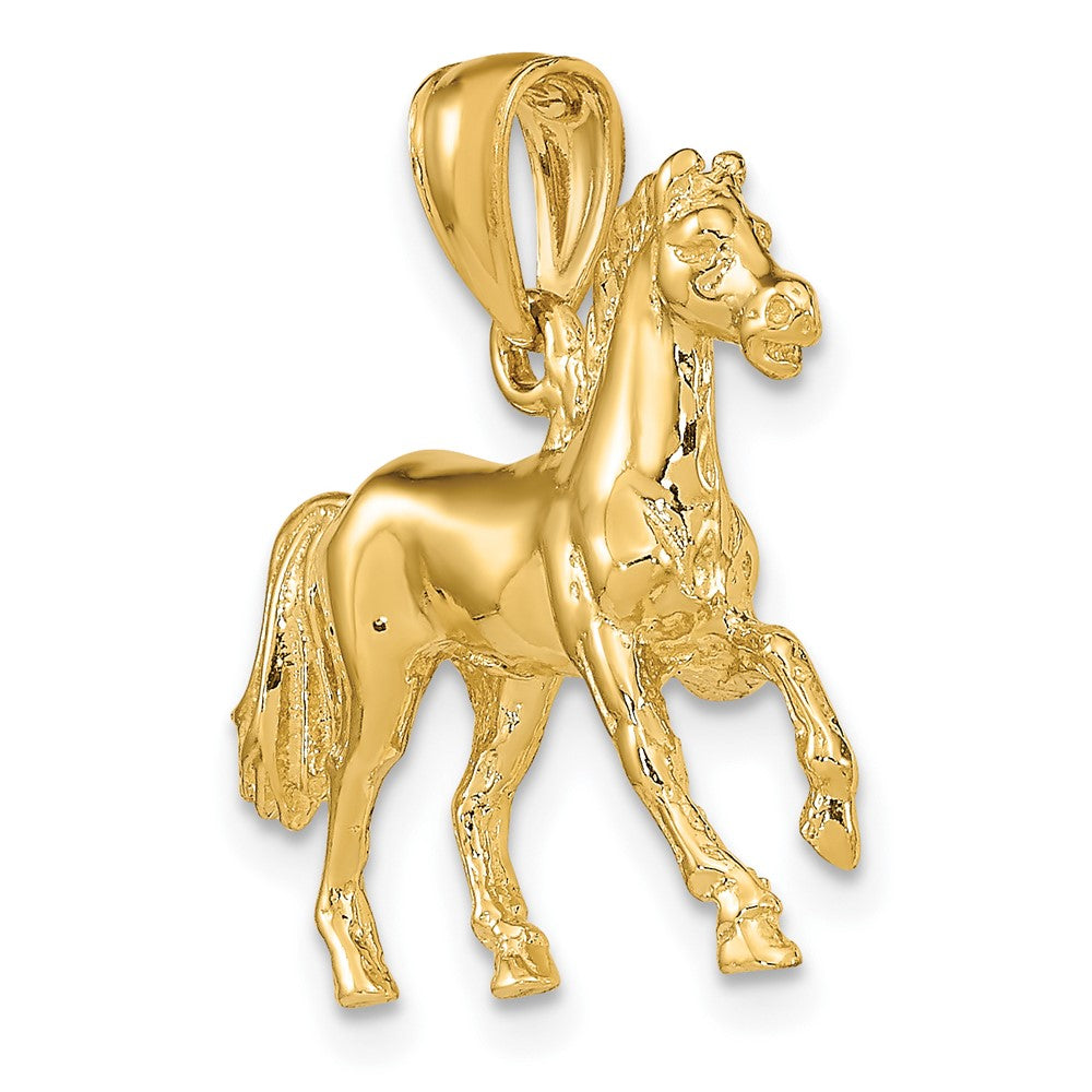 Gold Polished Horse Pendants