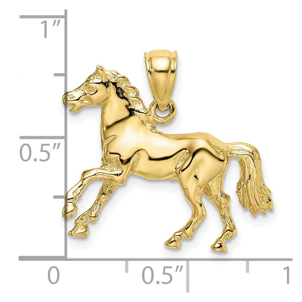 Gold Polished Horse Pendants