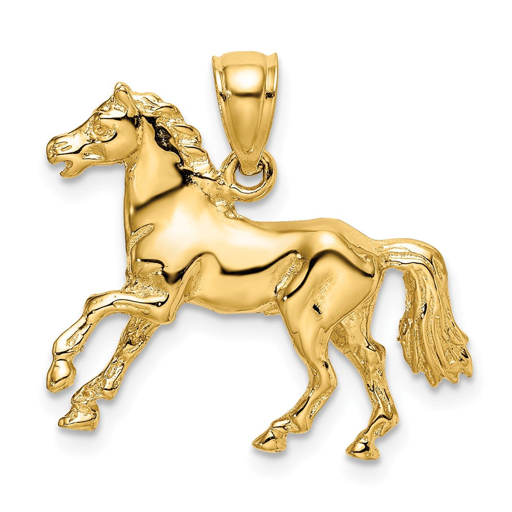 Gold Polished Horse Pendants