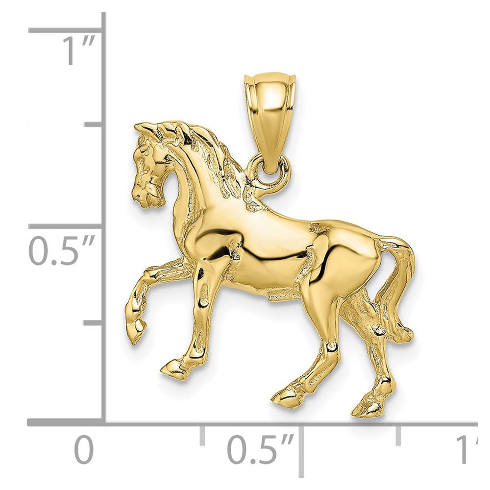 Gold Polished Horse Pendants
