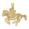 Gold Polished Horse Pendants