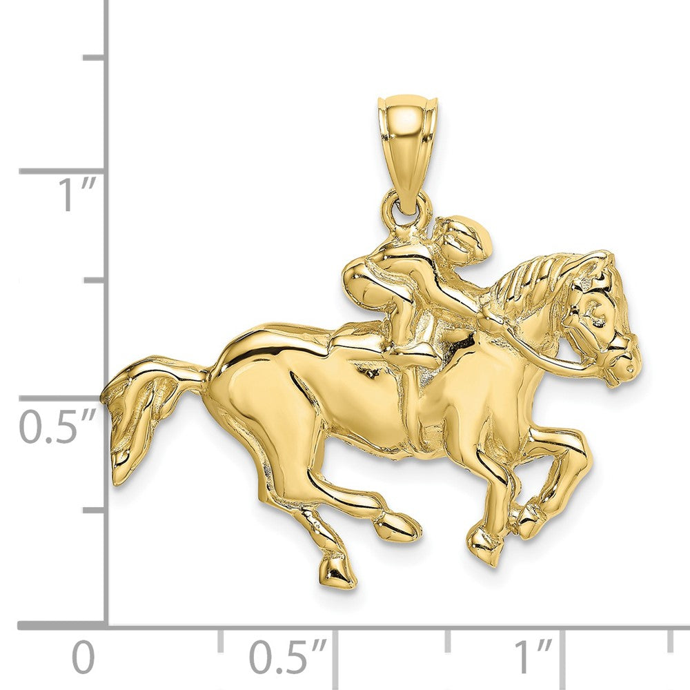 Gold Polished Horse Pendants