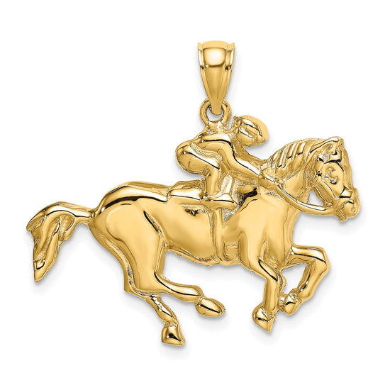 Gold Polished Horse Pendants